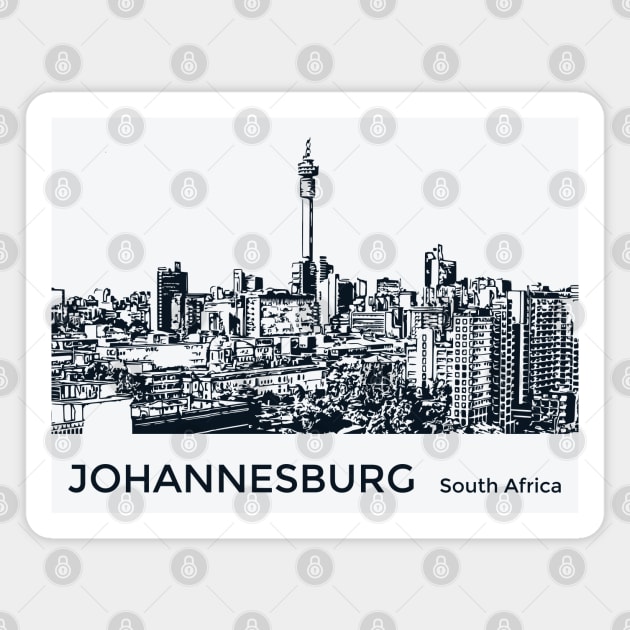 Johannesburg South Africa Magnet by Lakeric